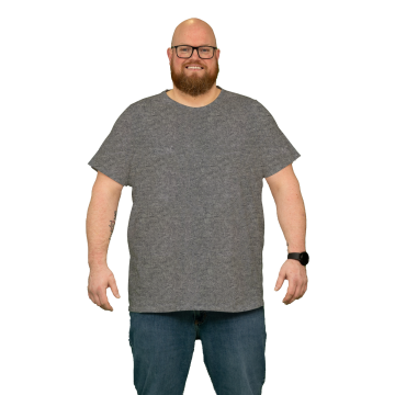 Alca Easy-Going 1-Pck Men T-Shirt O-Neck Grey Melange 7XL