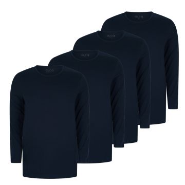 Alca Easy-Going 4-Pck Men Shirt Long Sleeve O-Neck Navy 3XL