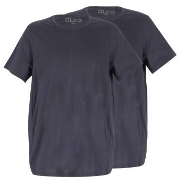 Alca Authentic 2-Pck Men T-shirt O-Neck Dark Grey 3XL