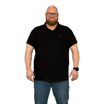 Alca Stylish 1-Pck Men Polo Shirt Black 6XL